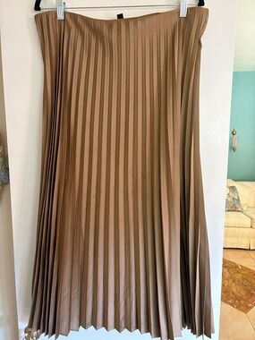 J.Crew Pleated Gwyneth Skirt in Camel